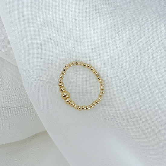 Anello elastico Parigi con pietre dorate - Lumiere Bijoux