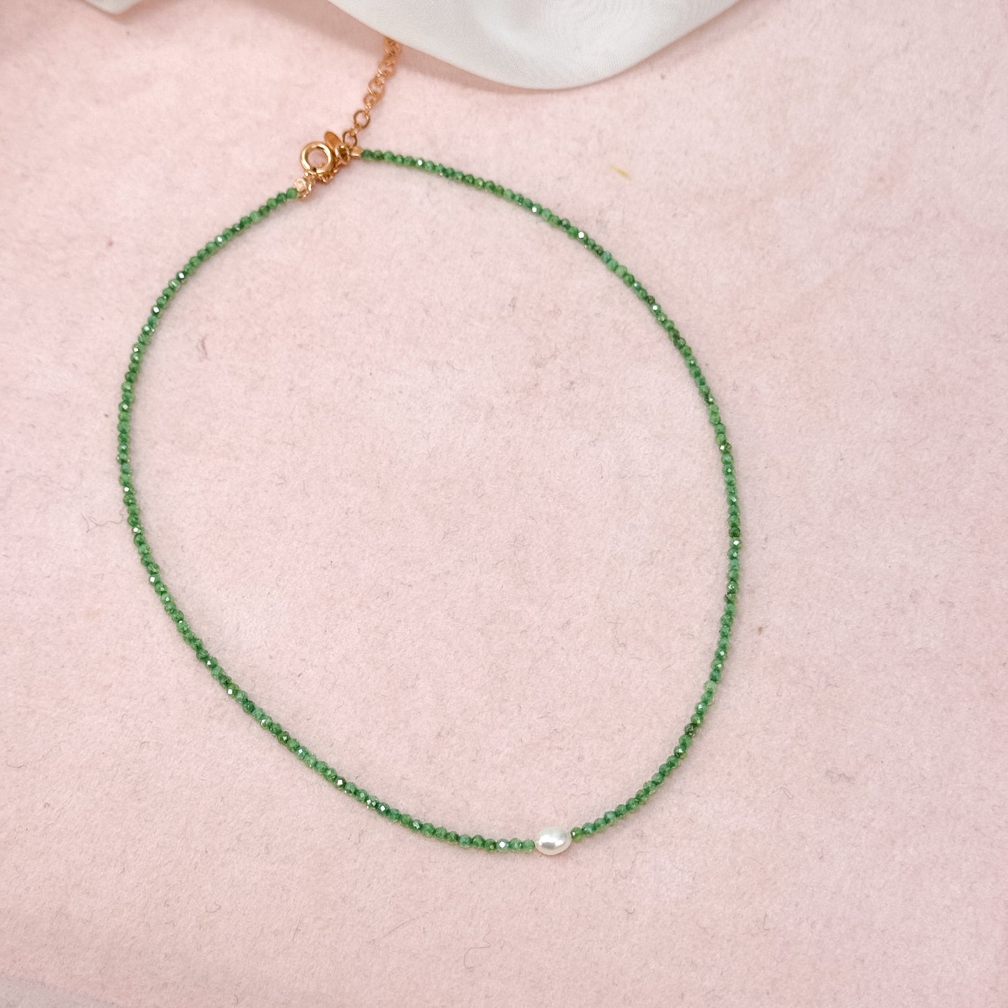 Collane choker Cristalli Colorati e Perla Risino centrale - 35cm - Lumiere Bijoux