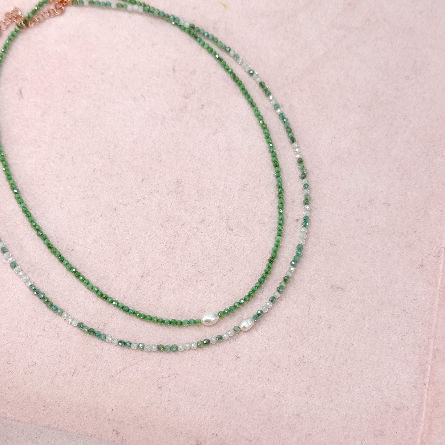 Collane choker Cristalli Colorati e Perla Risino centrale - 35cm - Lumiere Bijoux