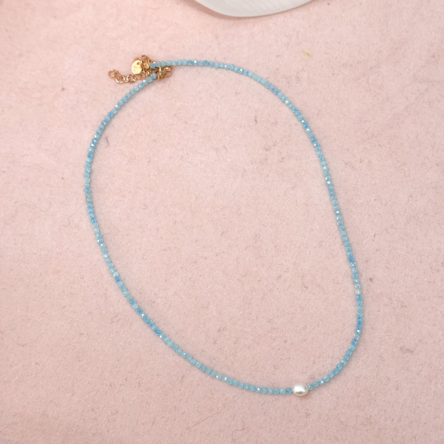 Collane choker Cristalli Colorati e Perla Risino centrale - 35cm - Lumiere Bijoux