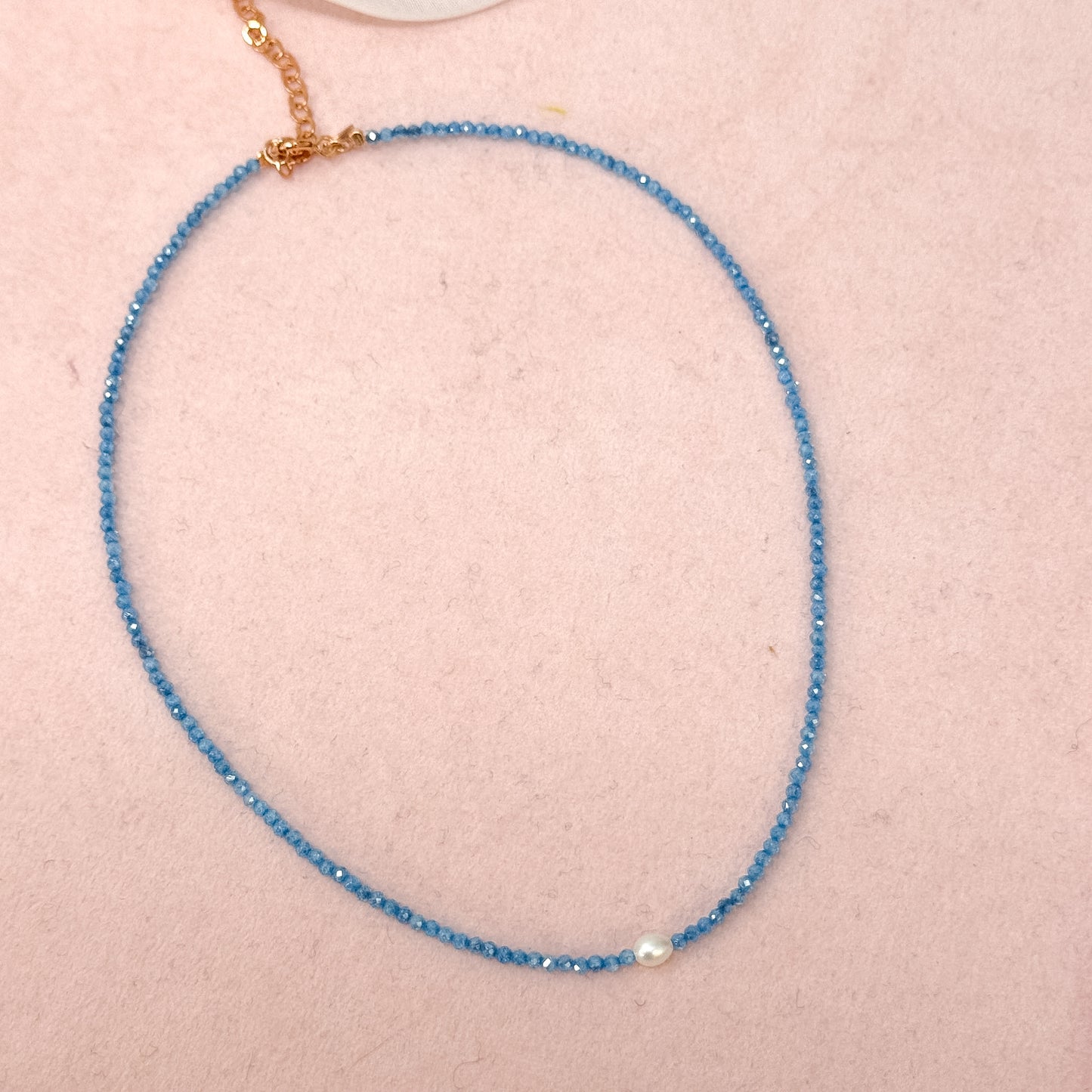Collane choker Cristalli Colorati e Perla Risino centrale - 35cm - Lumiere Bijoux