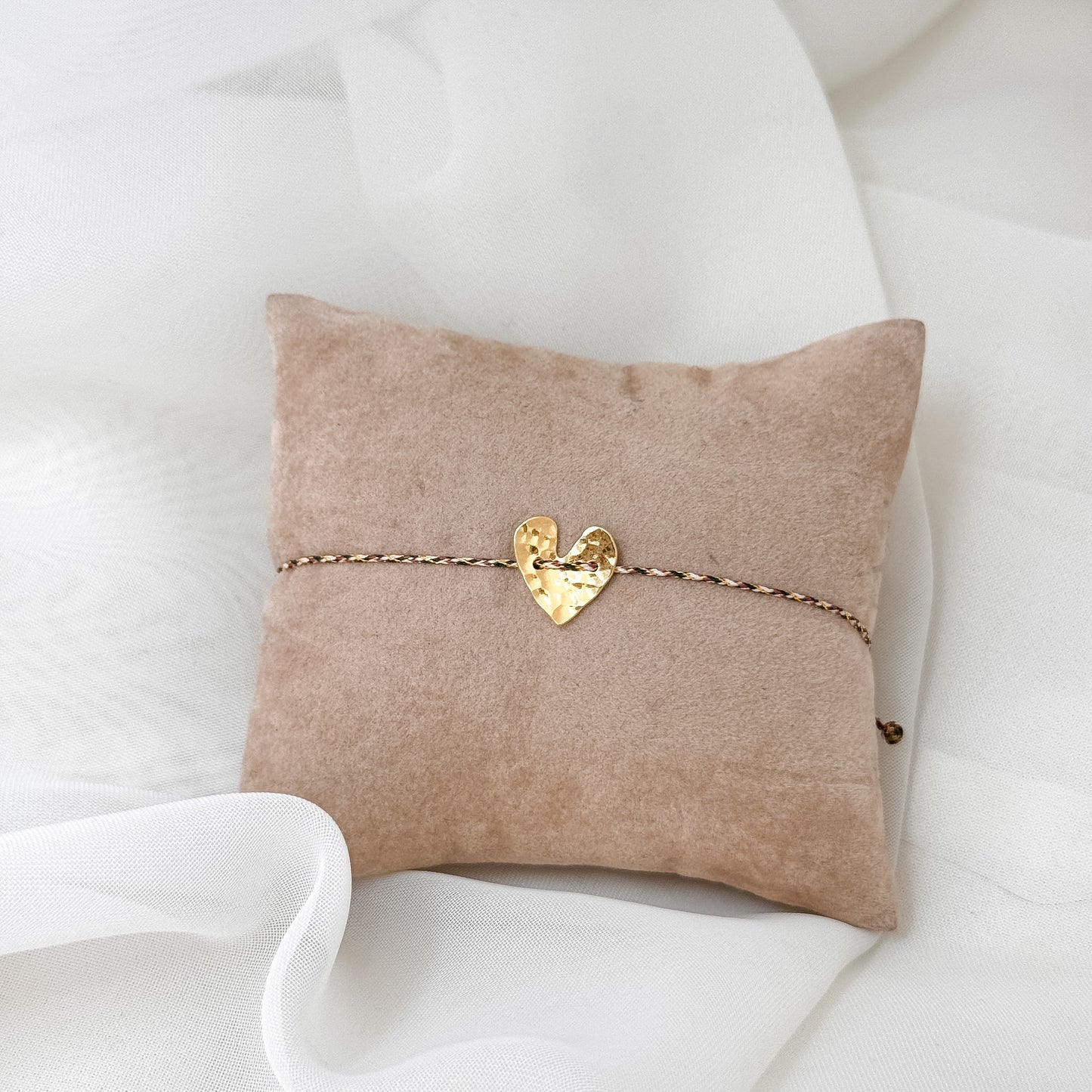 Bracciale cordino cuore Nini pieno - Lumiere Bijoux