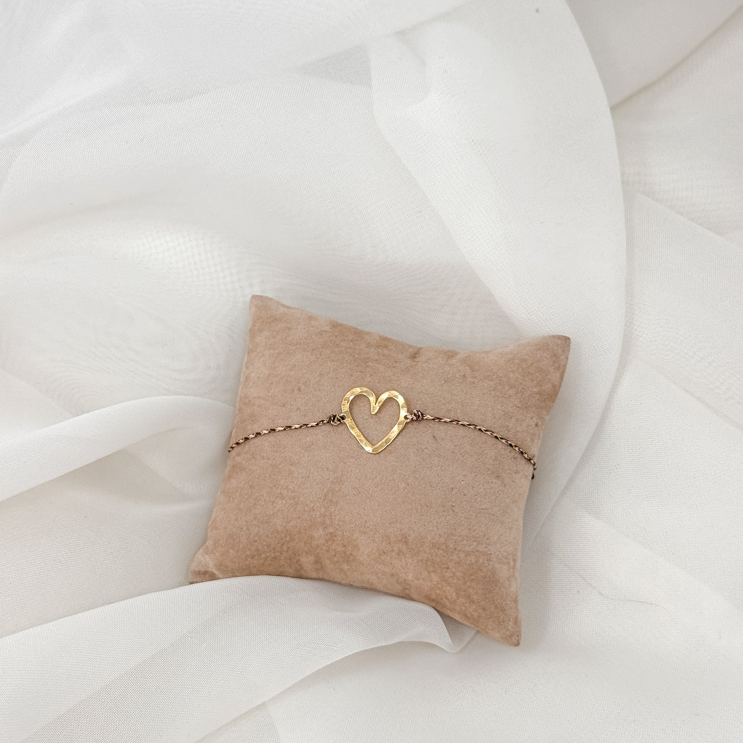 Bracciale cordino cuore Nini vuoto - Lumiere Bijoux