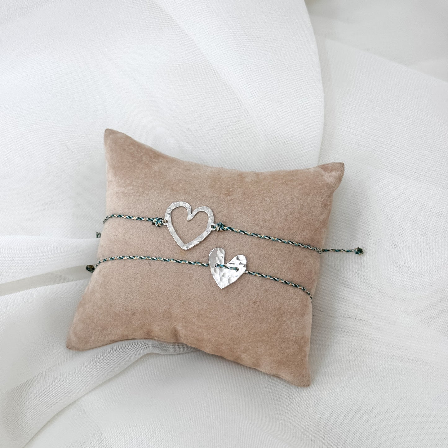 Bracciale cordino cuore Nini pieno - Lumiere Bijoux