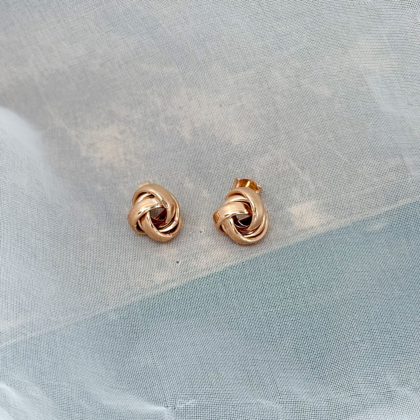 Coppia orecchini stile vintage nodo d'amore in argento rosé - Lumiere Bijoux