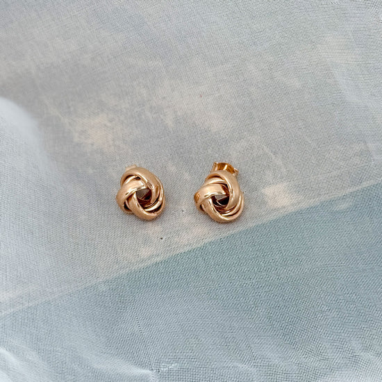 Coppia orecchini stile vintage nodo d'amore in argento rosé - Lumiere Bijoux