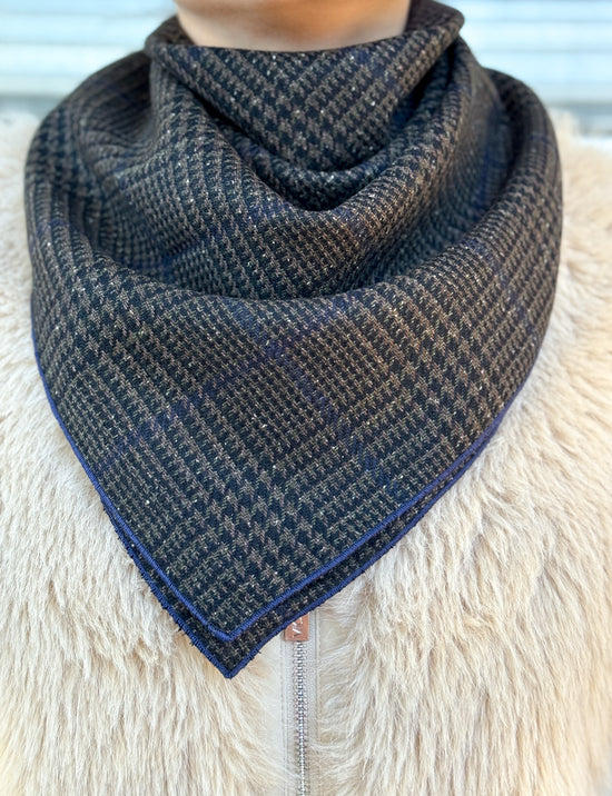 Foulard in lana tartan 70x70 cm - Lumiere Bijoux
