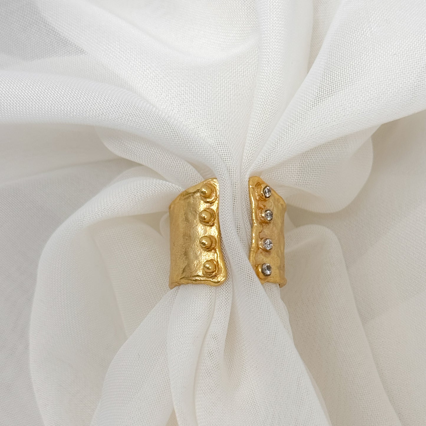 Anello fascia con punti 4 punti luce - Lumiere Bijoux