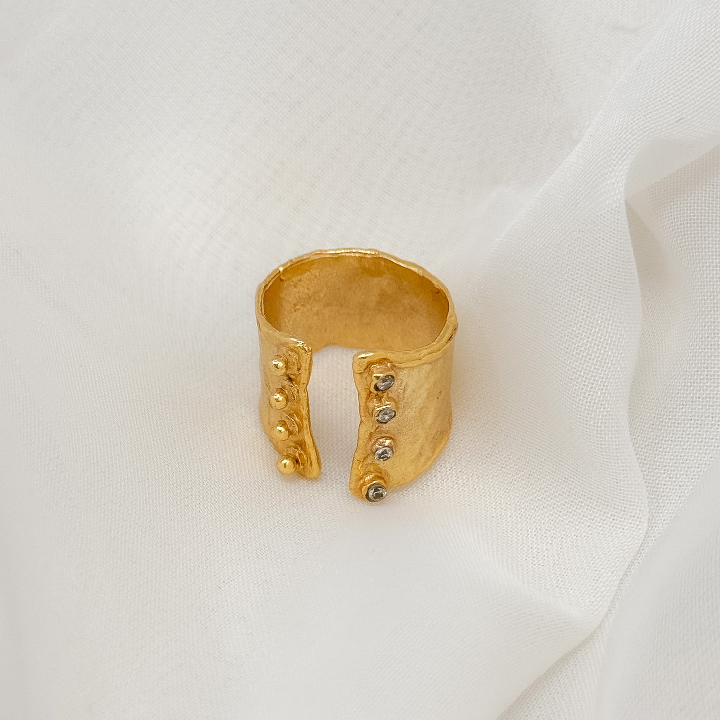 Anello fascia con punti 4 punti luce - Lumiere Bijoux