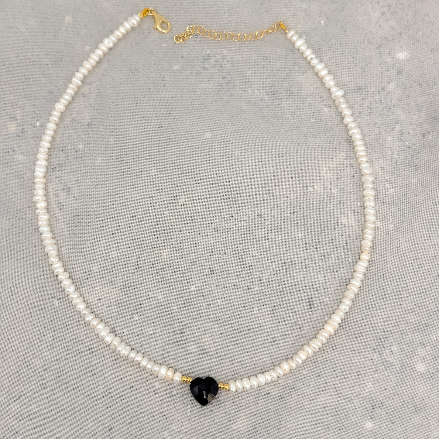 Collana ATENA con perle conchiglia irregolari e pietre semi preziose da 36cm - Lumiere Bijoux