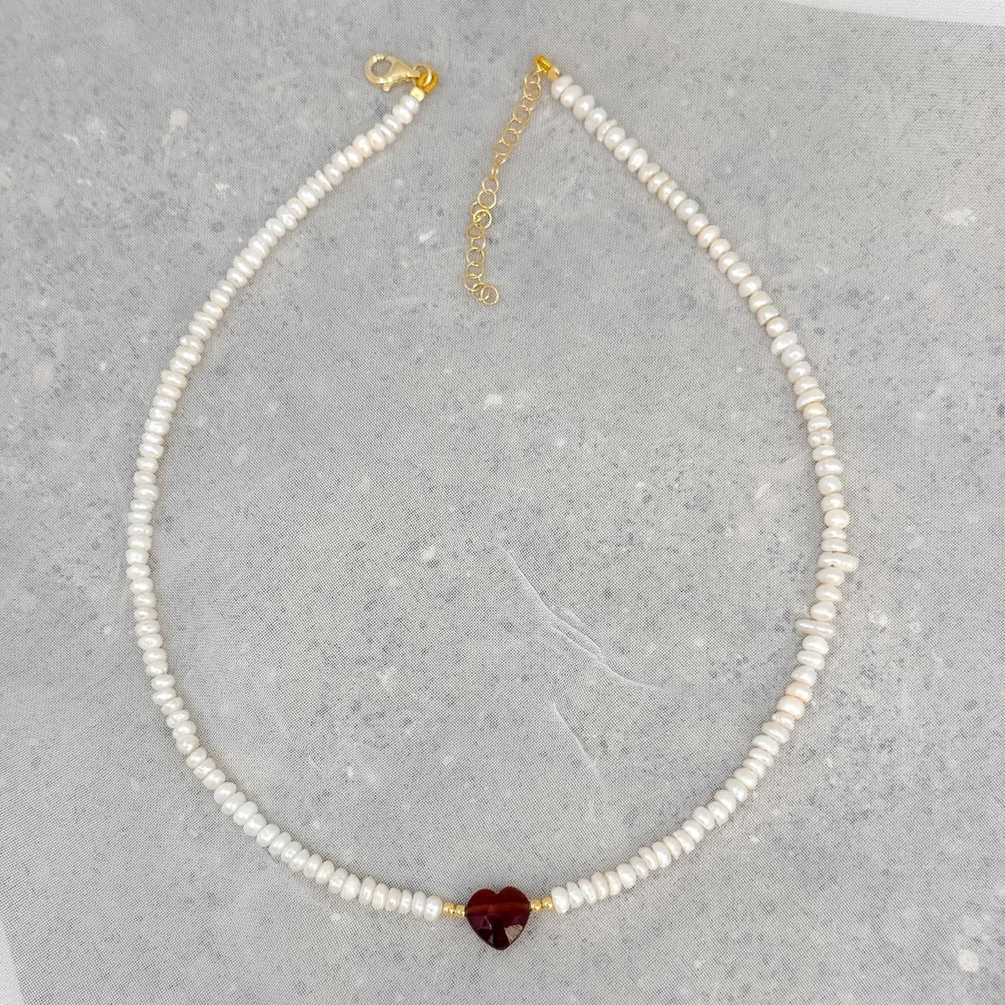 Collana ATENA con perle conchiglia irregolari e pietre semi preziose da 36cm - Lumiere Bijoux
