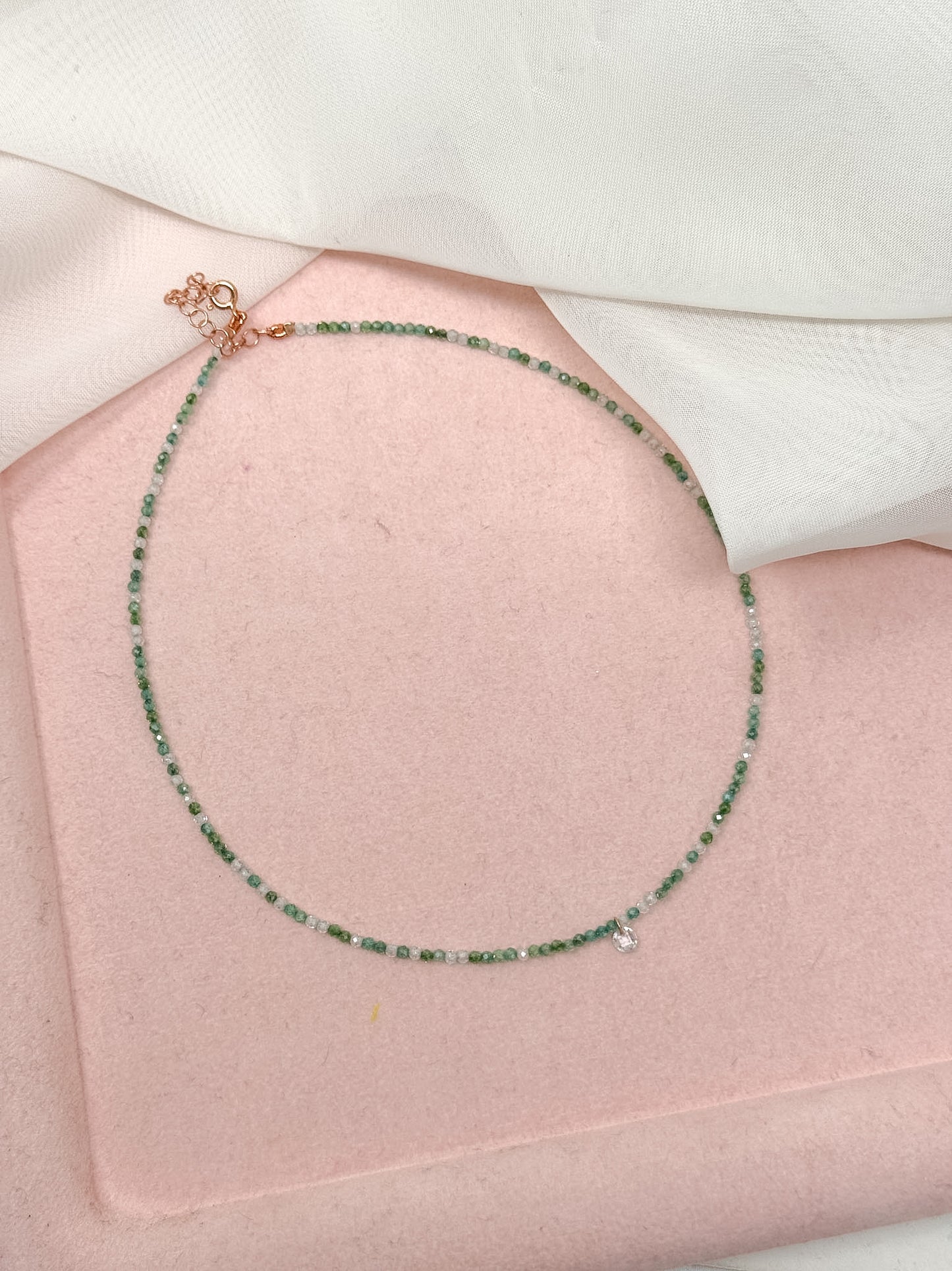 Collane choker Cristalli Multicolore e zircone centrale - 35cm - Lumiere Bijoux