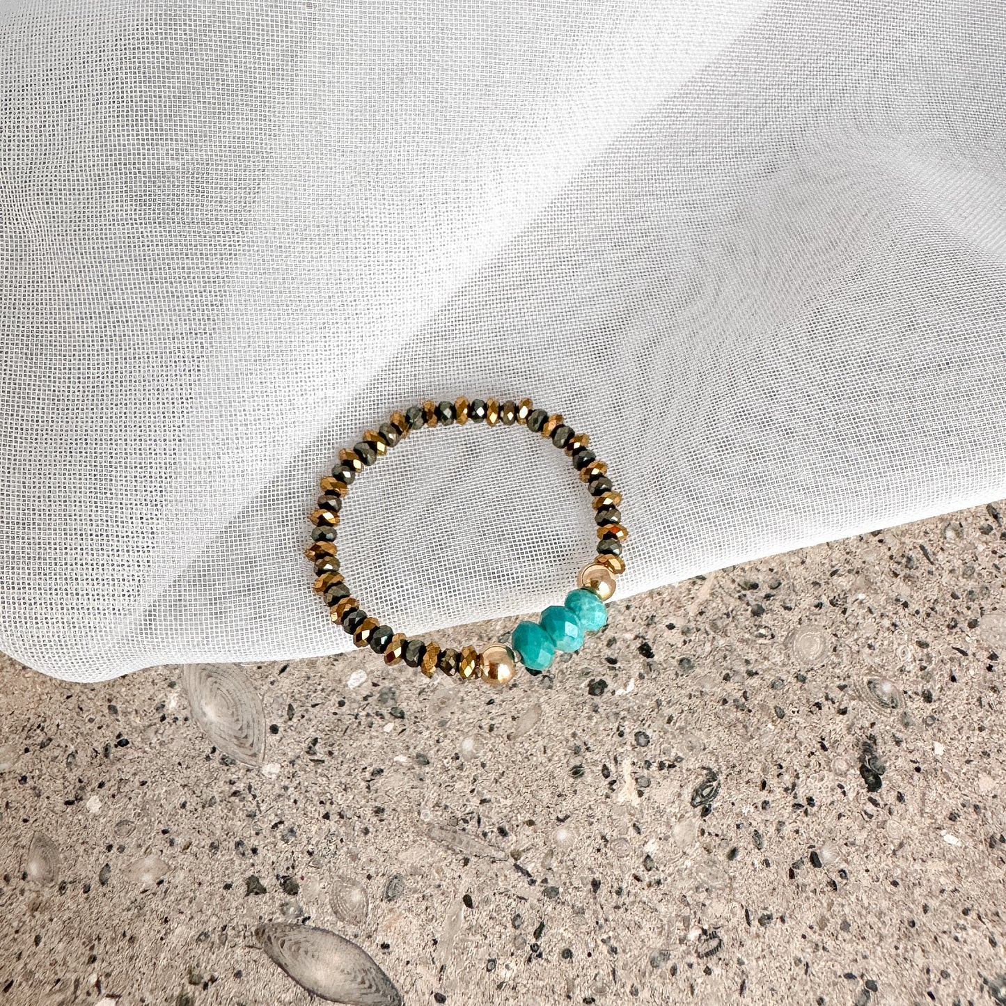 Anello elastico con pietre Miyuki - Spiritual - Lumiere Bijoux