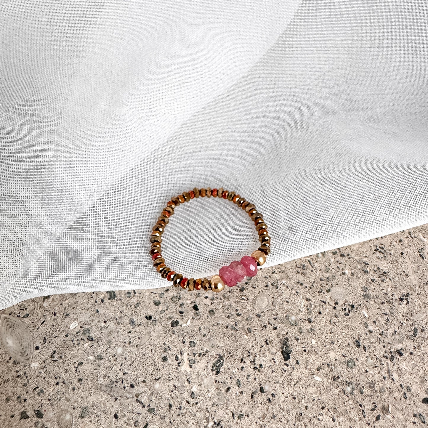 Anello elastico con pietre Miyuki - Spiritual - Lumiere Bijoux