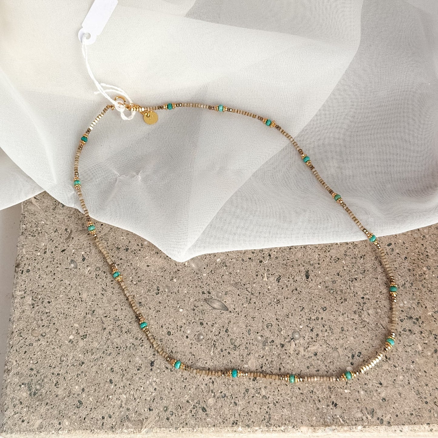 Collana Aura con turchese e pietre Miyuki - Spiritual - Lumiere Bijoux