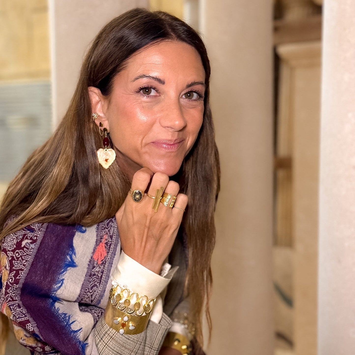 Anello doppia barra regolabile - Lumiere Bijoux