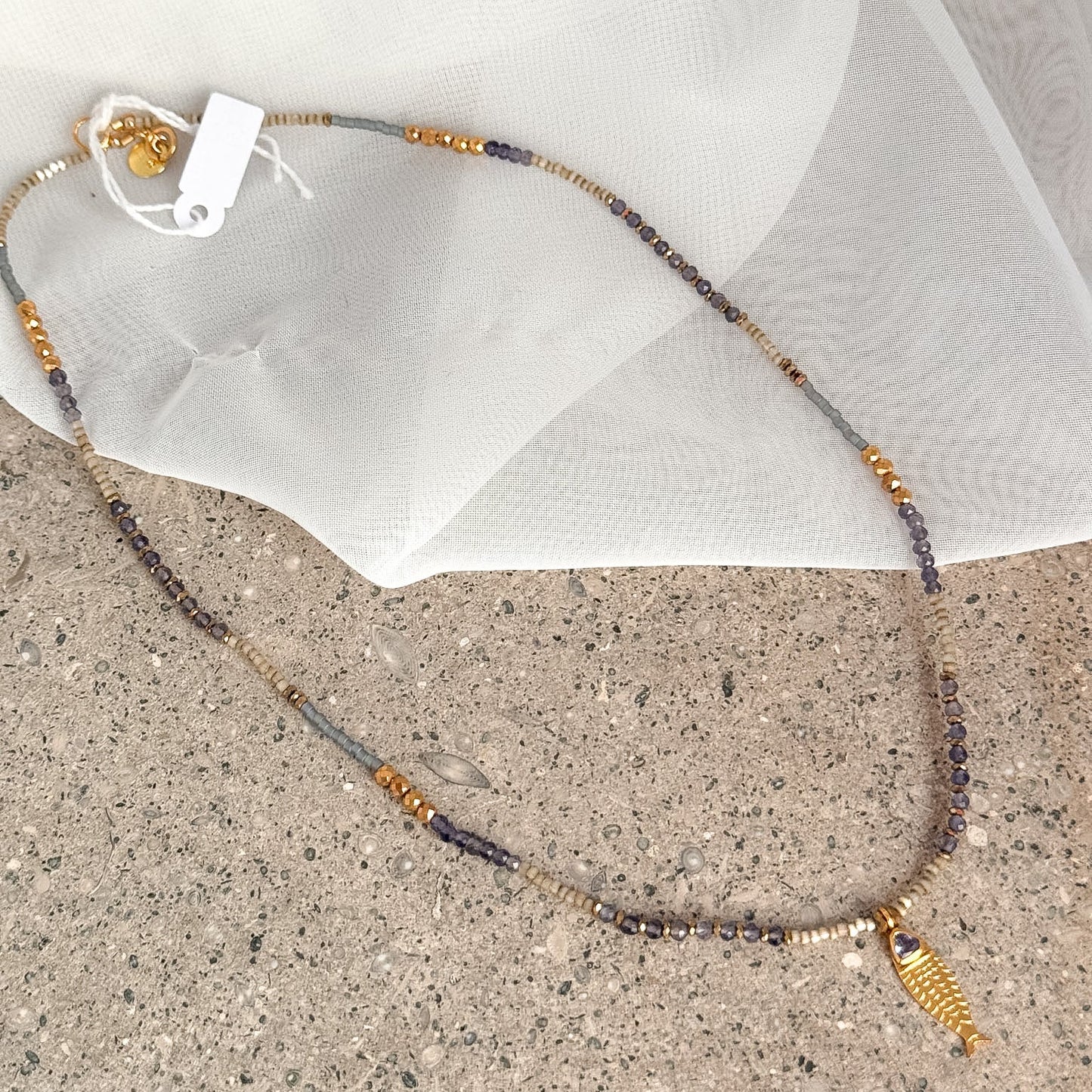 Collana Acuatica pesce tanzanite - Spiritual - Lumiere Bijoux