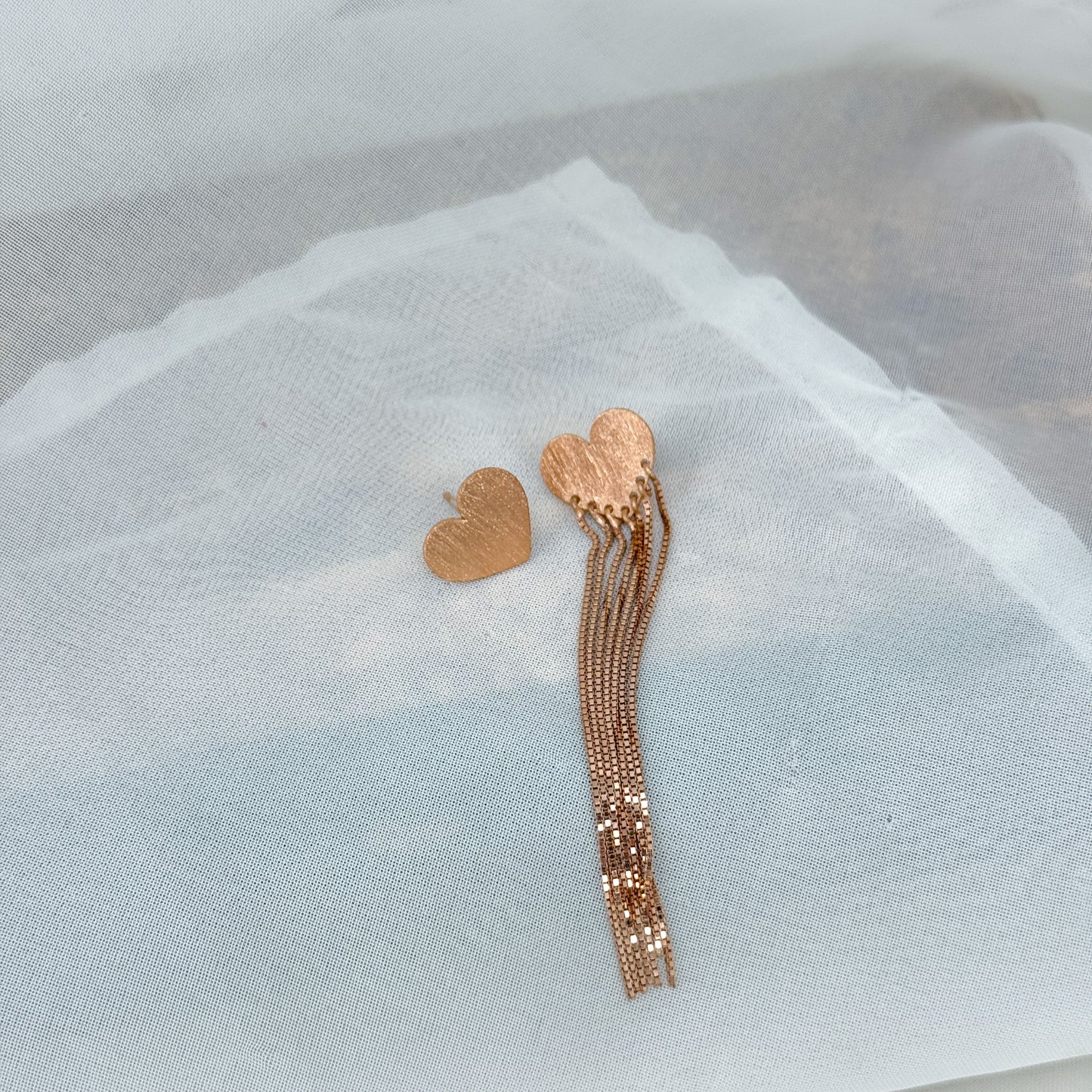 Coppia orecchini scoppiati a lobo con cascata di luce - Lumiere Bijoux