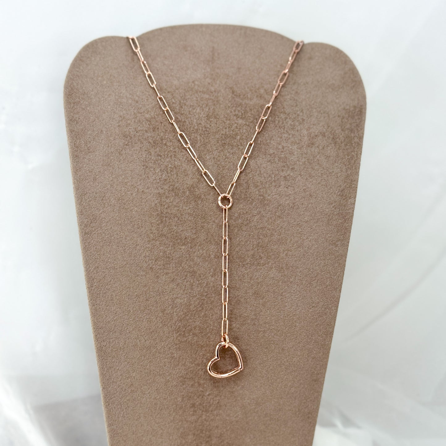 Collana catena sushi cm 47 con moschettone cuore - Lumiere Bijoux