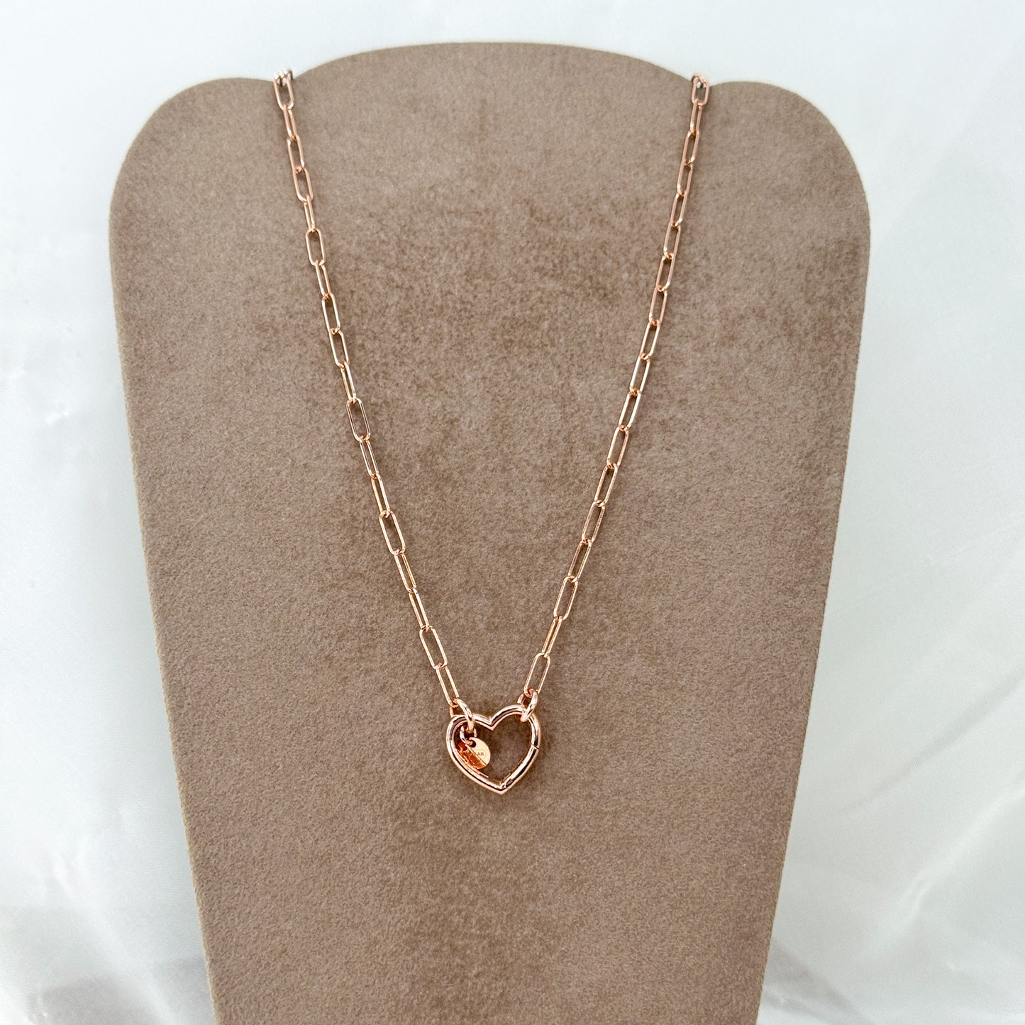 Collana catena sushi cm 47 con moschettone cuore - Lumiere Bijoux