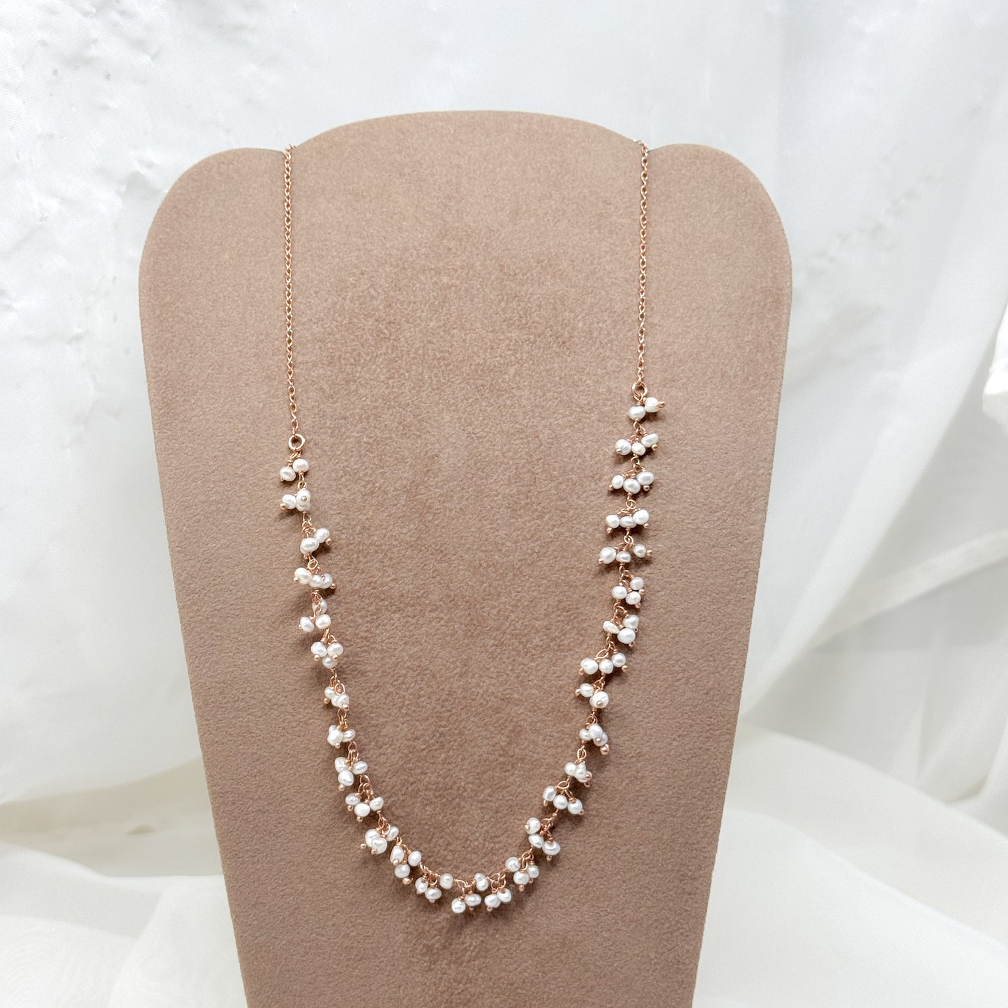 Collana grappolini pietre naturali o perle - Lumiere Bijoux
