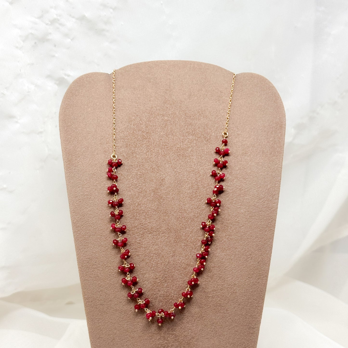 Collana grappolini pietre naturali o perle - Lumiere Bijoux