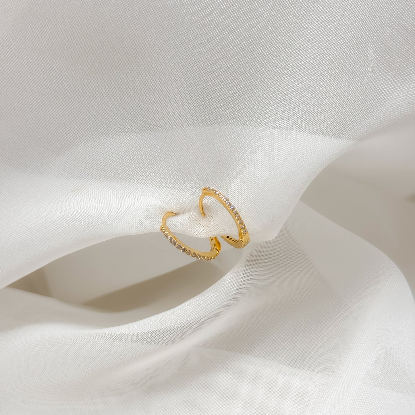 Coppia orecchini cerchietto zirconi da 1.5 cm - Lumiere Bijoux