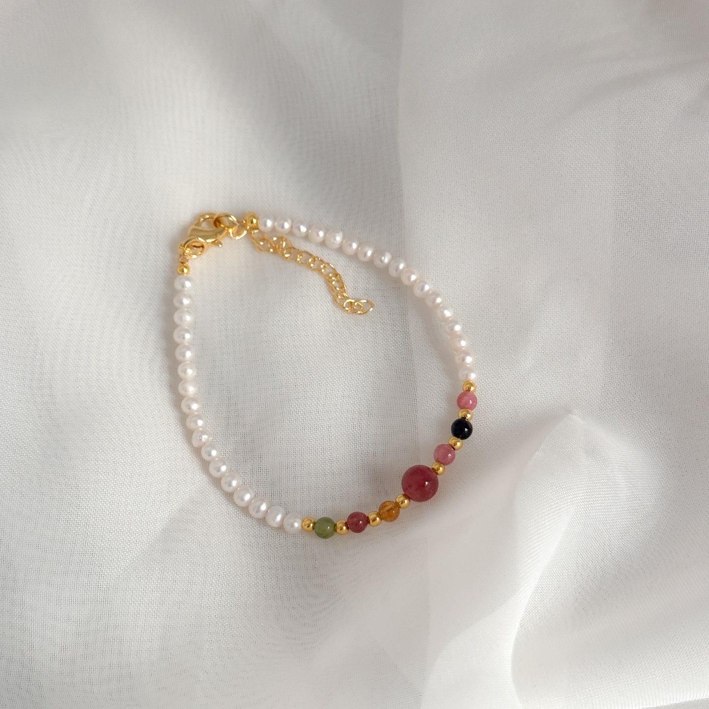 Bracciale perle e tormalina - Lumiere Bijoux