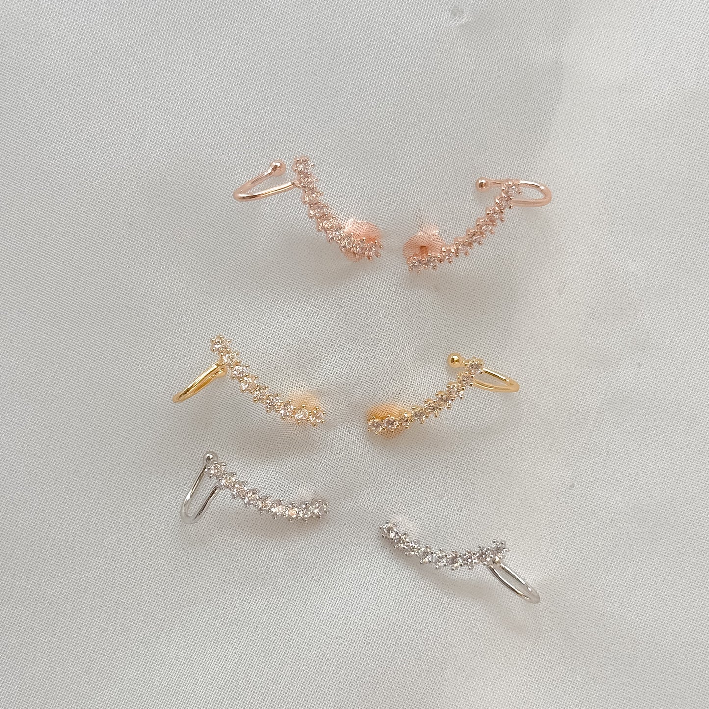 Coppia orecchino magico con zirconi - Lumiere Bijoux