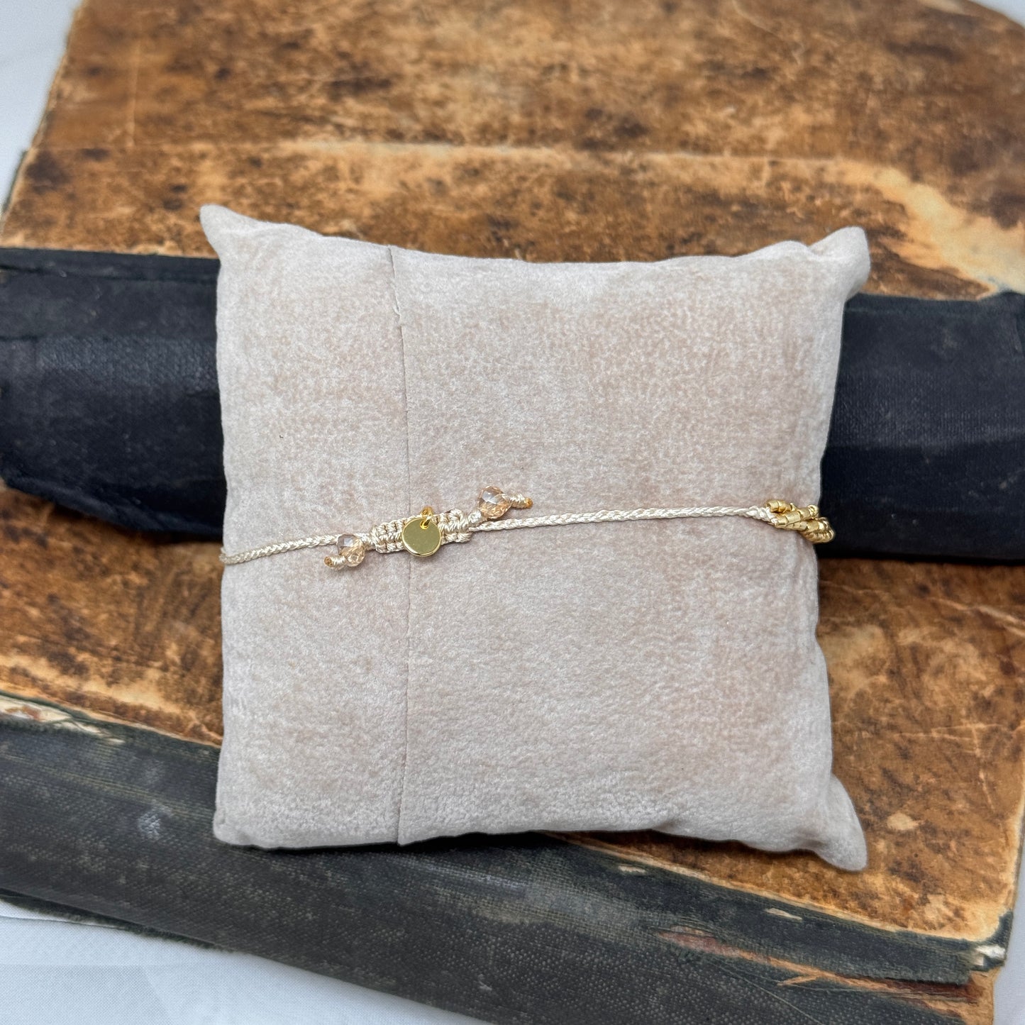 Bracciale regolabile con tris di bracciali perle miyuky e perle - Lumiere Bijoux