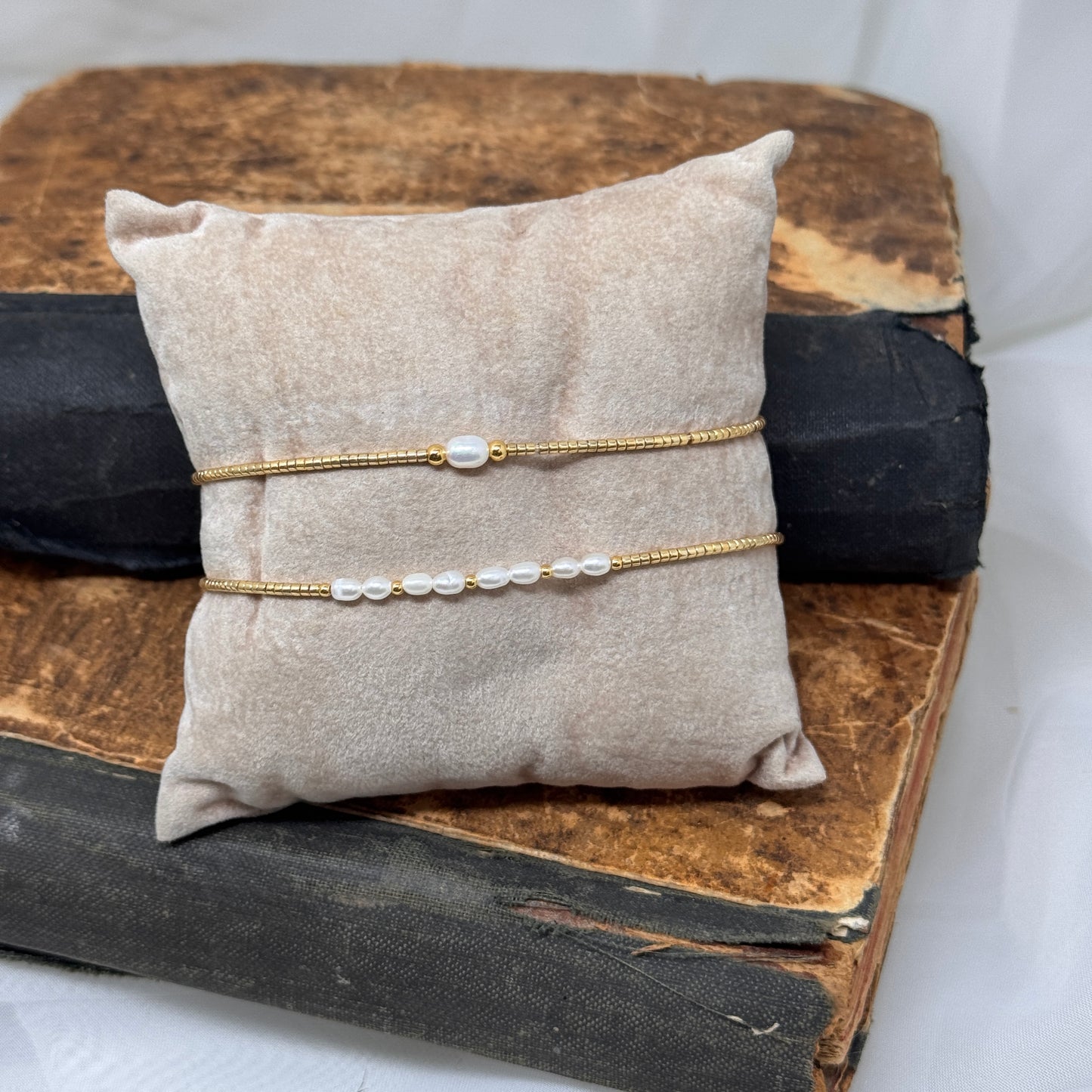 Bracciale regolabile perle miyuky e perle - Lumiere Bijoux