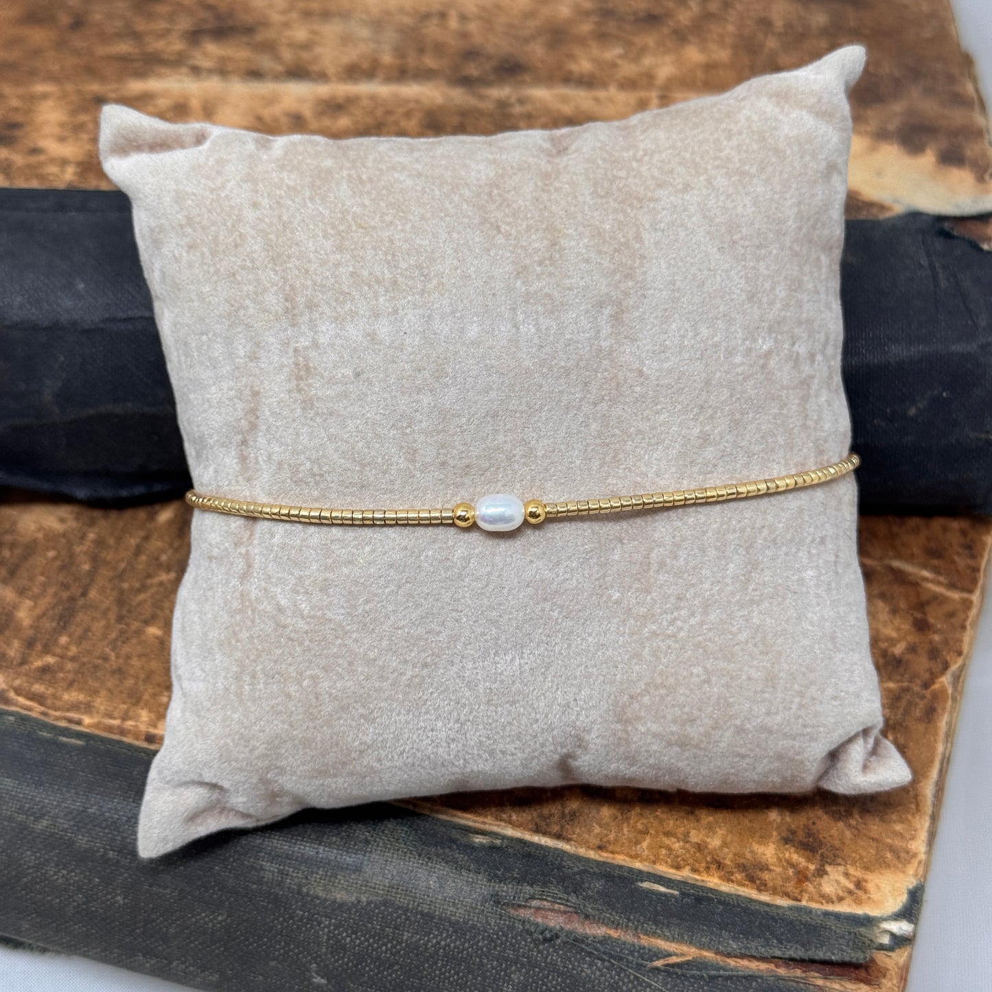 Bracciale regolabile perle miyuky e perle - Lumiere Bijoux