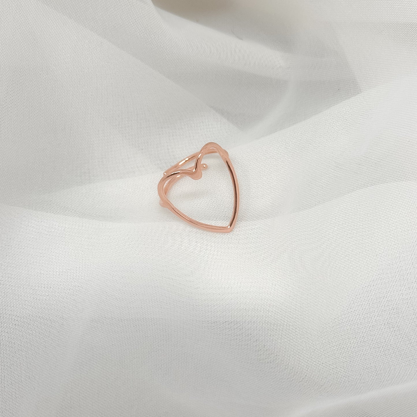 Anello regolabile cuore vuoto Formentera - Lumiere Bijoux