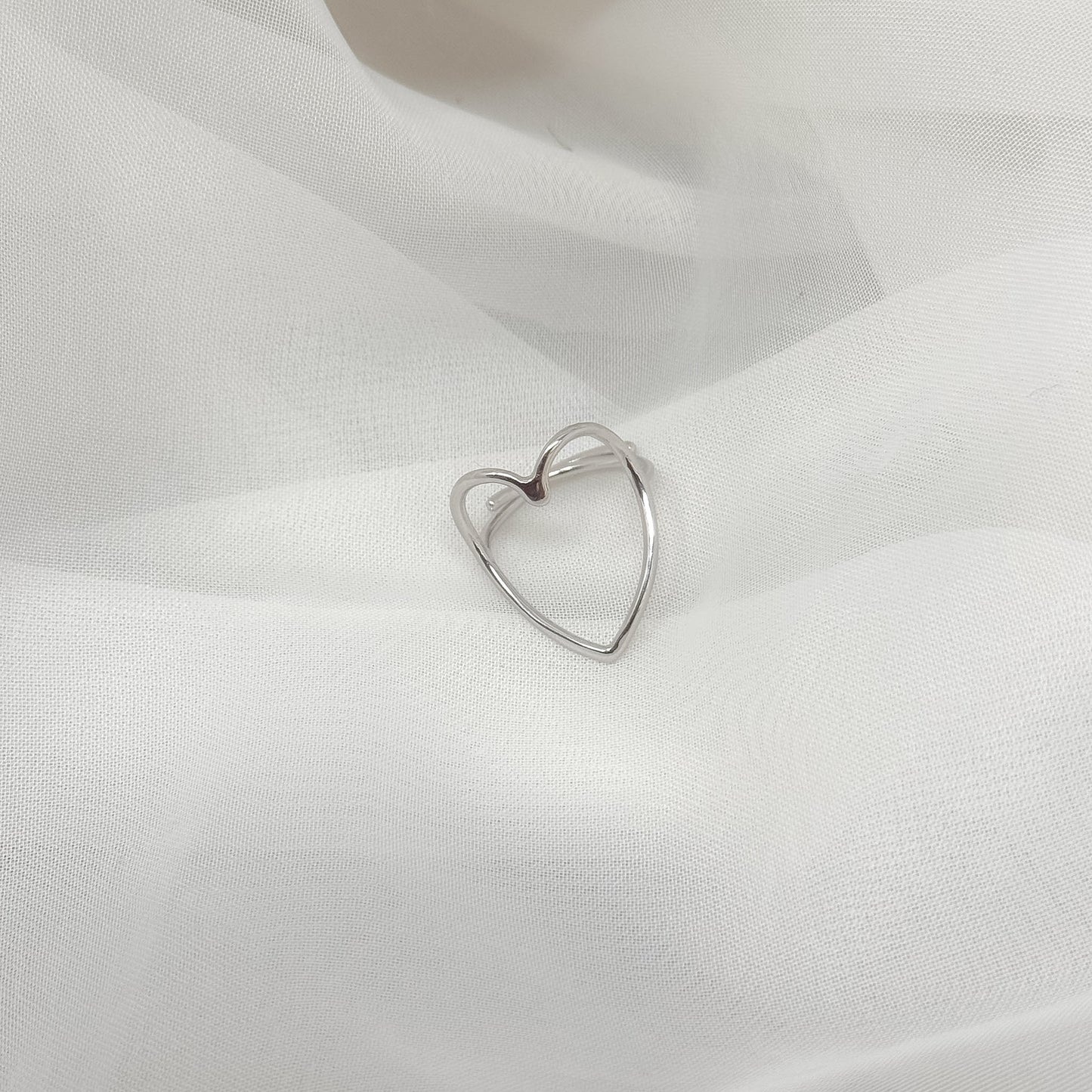 Anello regolabile cuore vuoto Formentera - Lumiere Bijoux