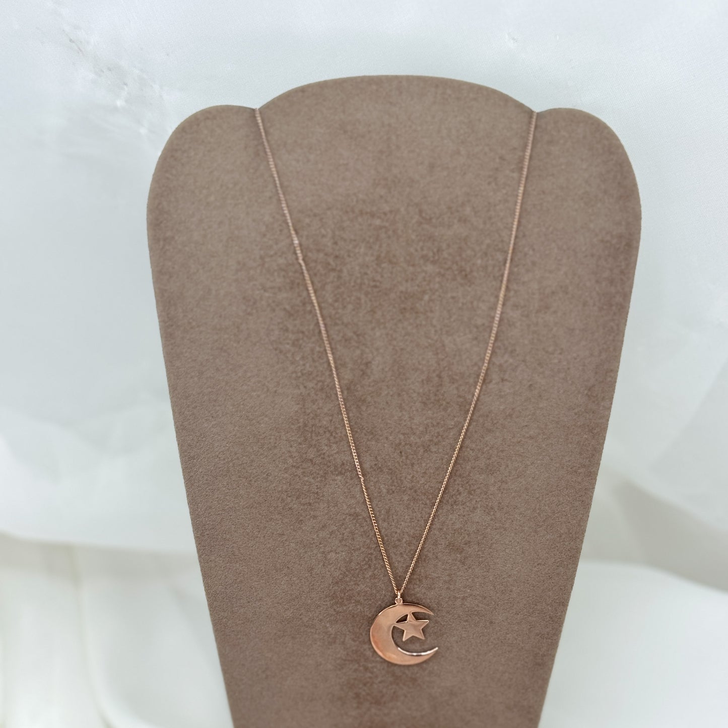 Collana cm 50 catena forzatina con mezzaluna e stella pendente - Lumiere Bijoux