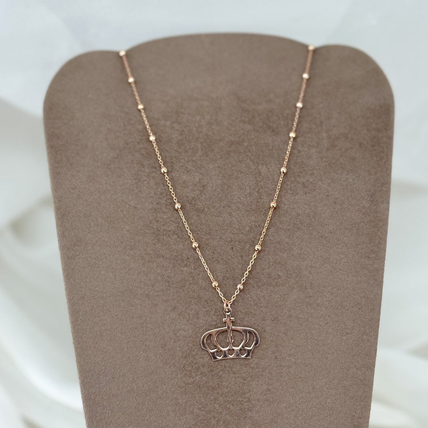 Collana cm 50 catena rosario con corona da 1.5 cm - Lumiere Bijoux