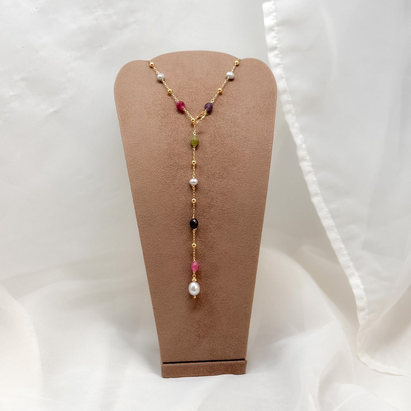 Collana del DESIDERIO lunga 62cm con anello attorcigliato - Lumiere Bijoux