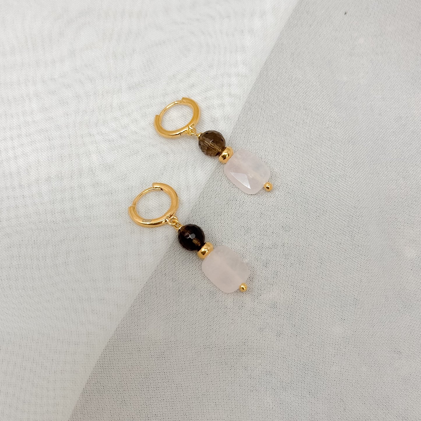 Coppia orecchini scattino con pietre semipreziose - Lumiere Bijoux
