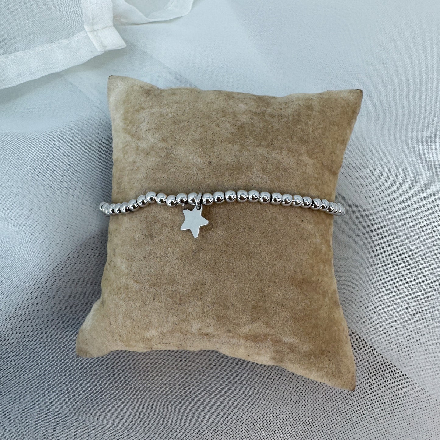 Bracciale elastico con sfere e soggetto emozionale pendente - Lumiere Bijoux