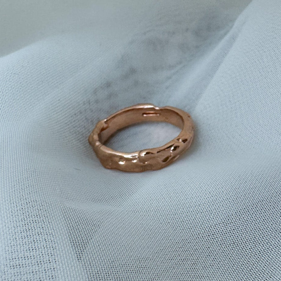 Anello martellato spesso - Lumiere Bijoux