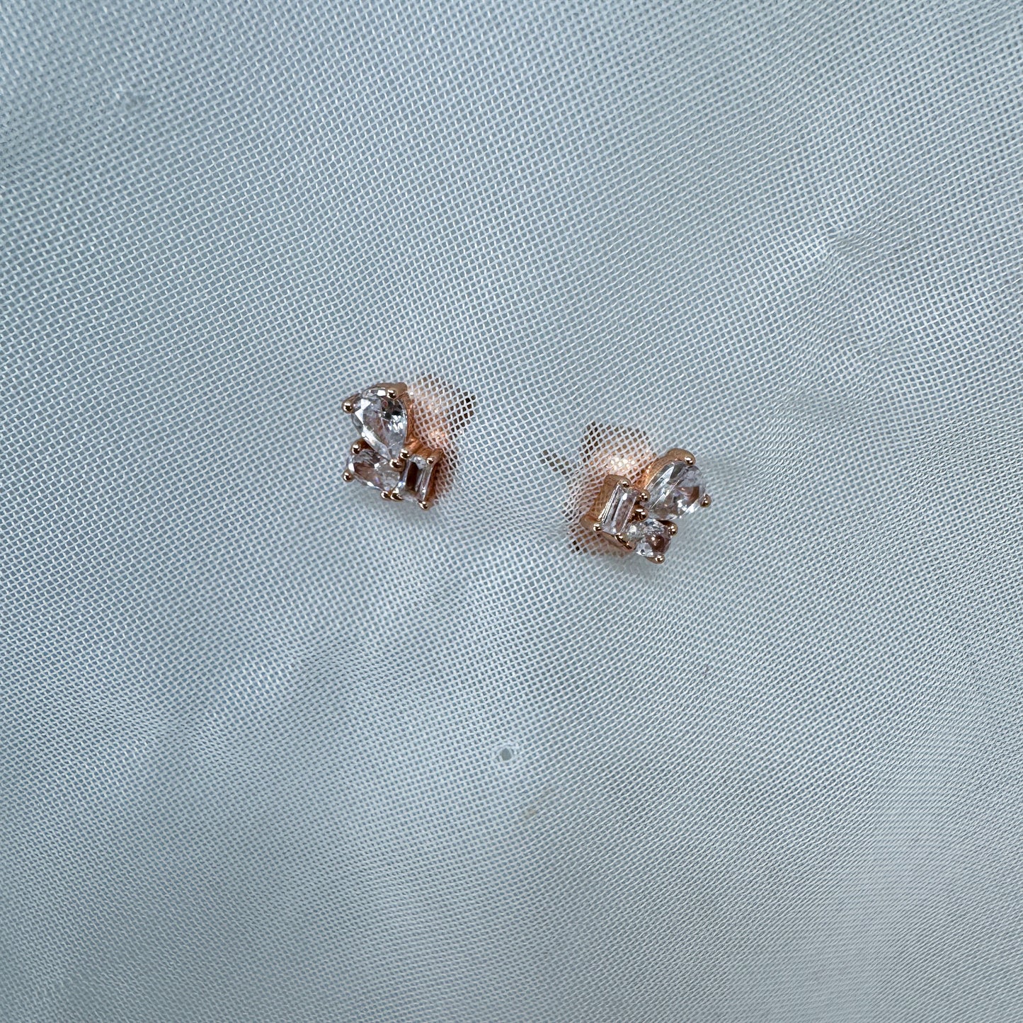 Coppia orecchini lobo micro zirconi geometrici - Lumiere Bijoux