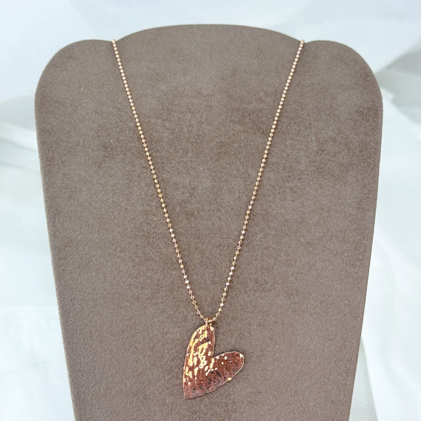 Collana lunga con catena militare diamantata cm 60 con cuore allungato da 2.5 cm - Lumiere Bijoux