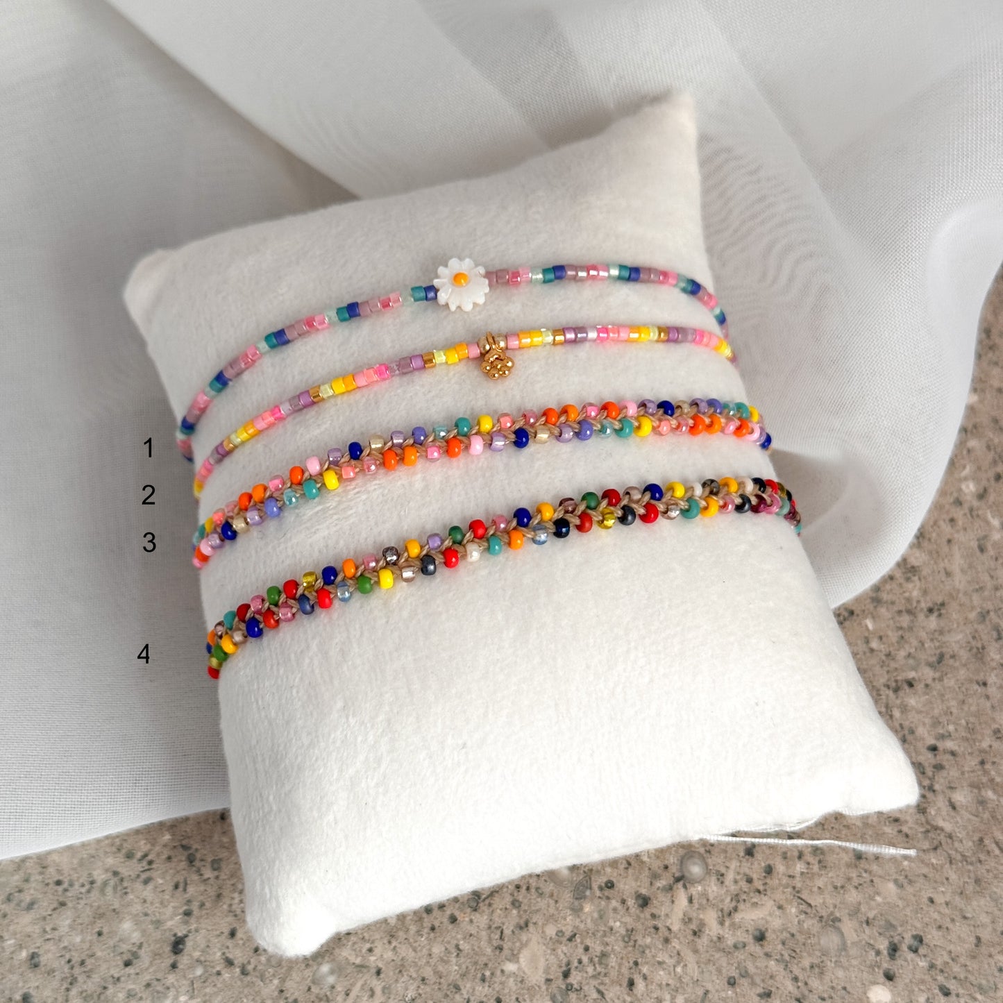 Bracciale Parigi COLORS esclusivo con perle miyuki - regolabile - Lumiere Bijoux
