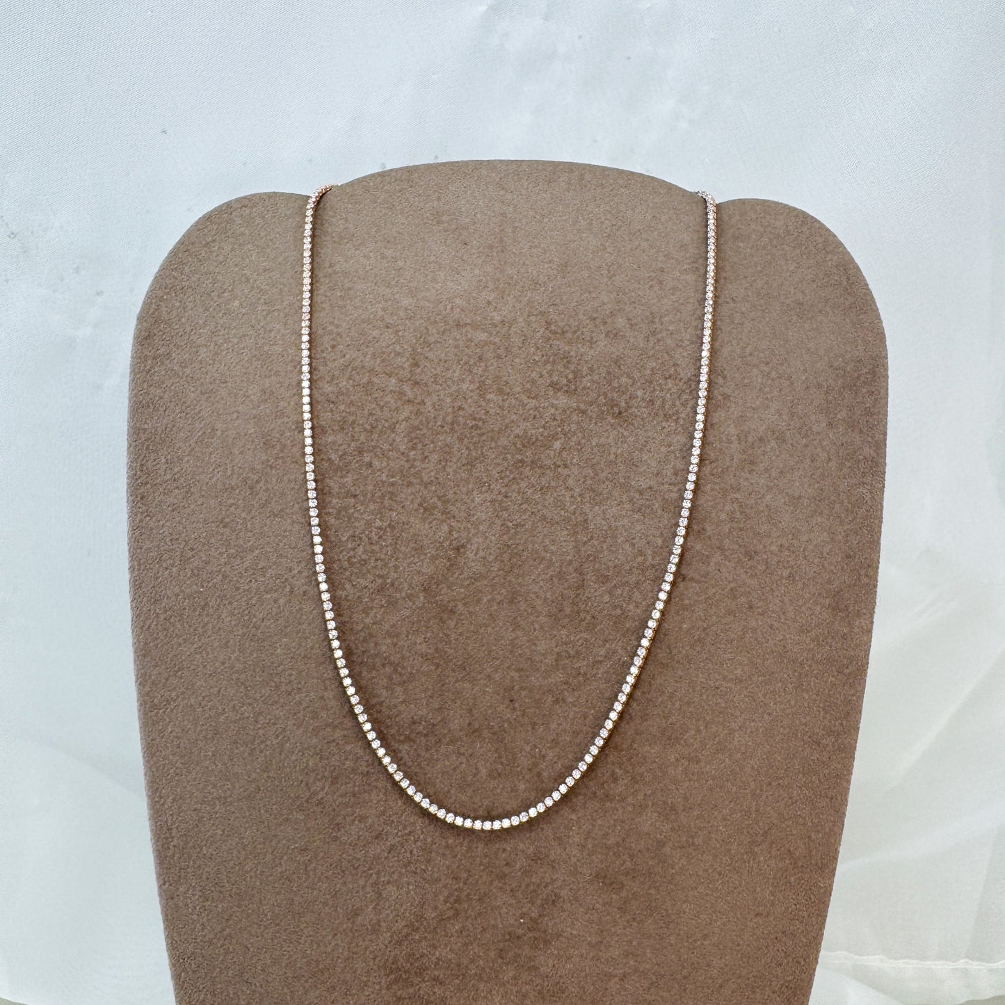 Collana tennis 33cm con zirconi da 0.1 o 0.2 cm - Lumiere Bijoux