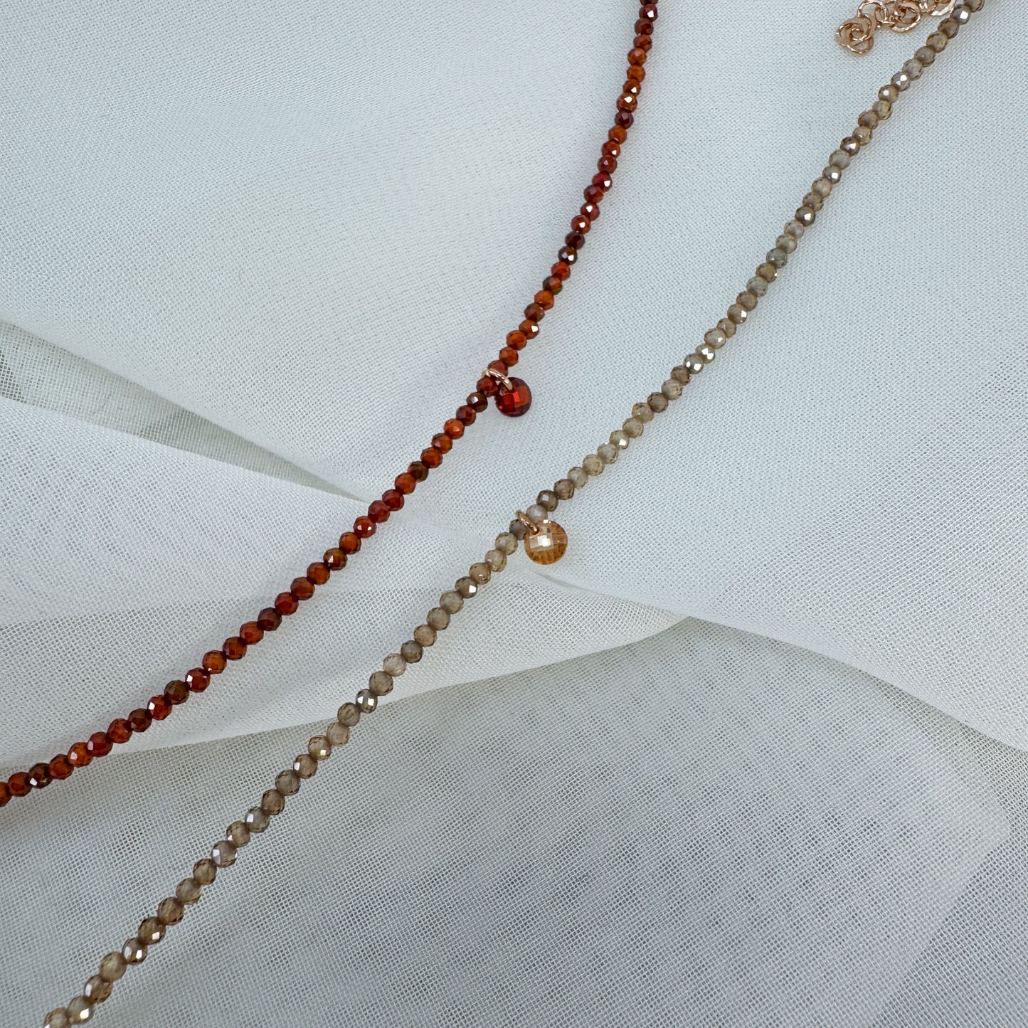 Bracciale con cristalli e con zircone pendente - Lumiere Bijoux