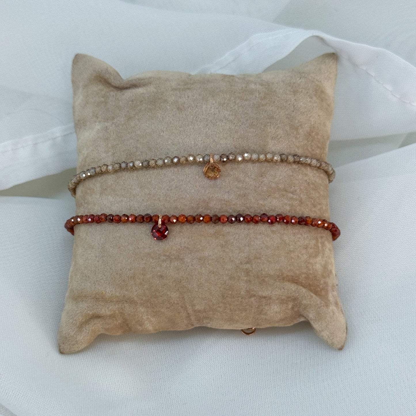 Bracciale con cristalli e con zircone pendente - Lumiere Bijoux