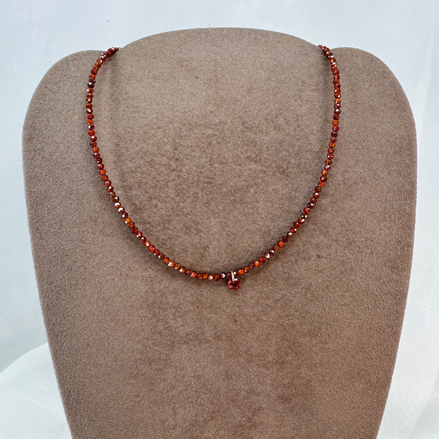 Collana choker cristalli cm 33 con zircone pendente - Lumiere Bijoux