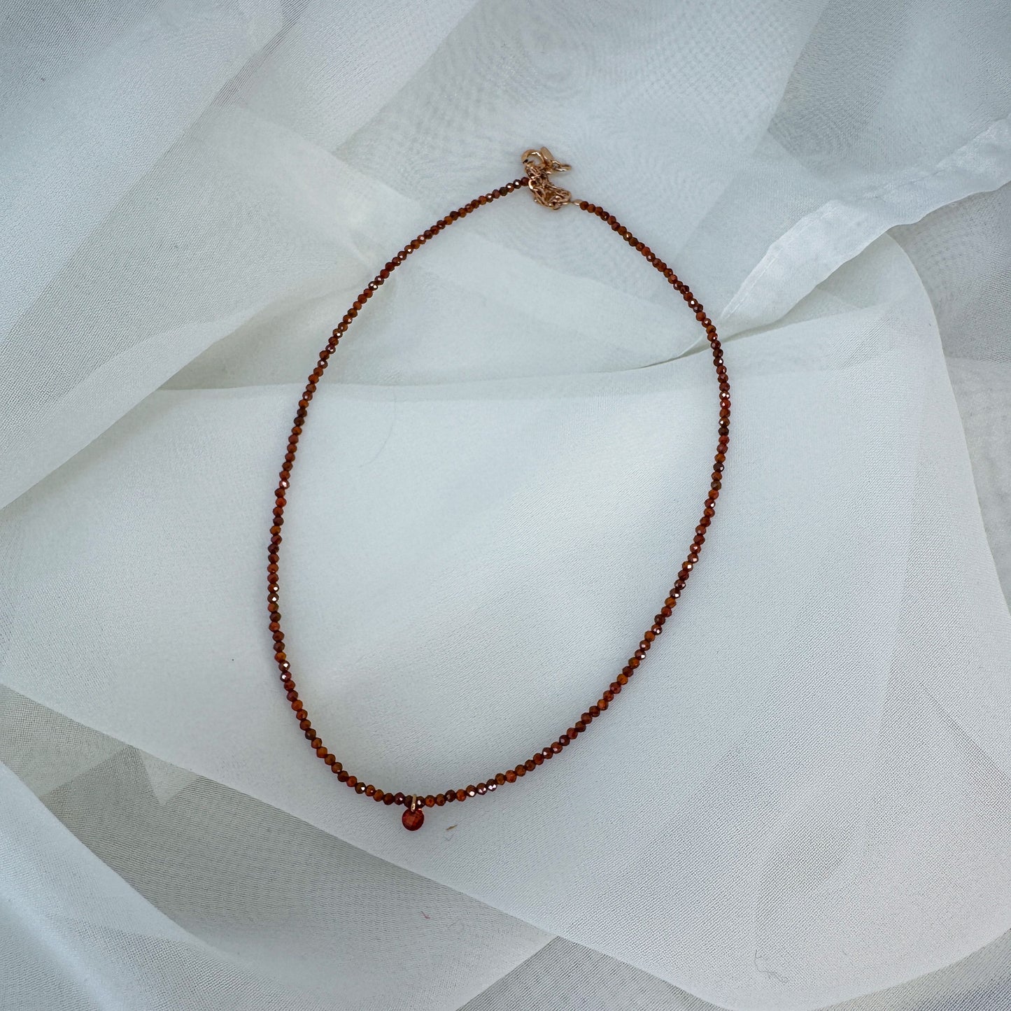 Collana choker cristalli cm 33 con zircone pendente - Lumiere Bijoux