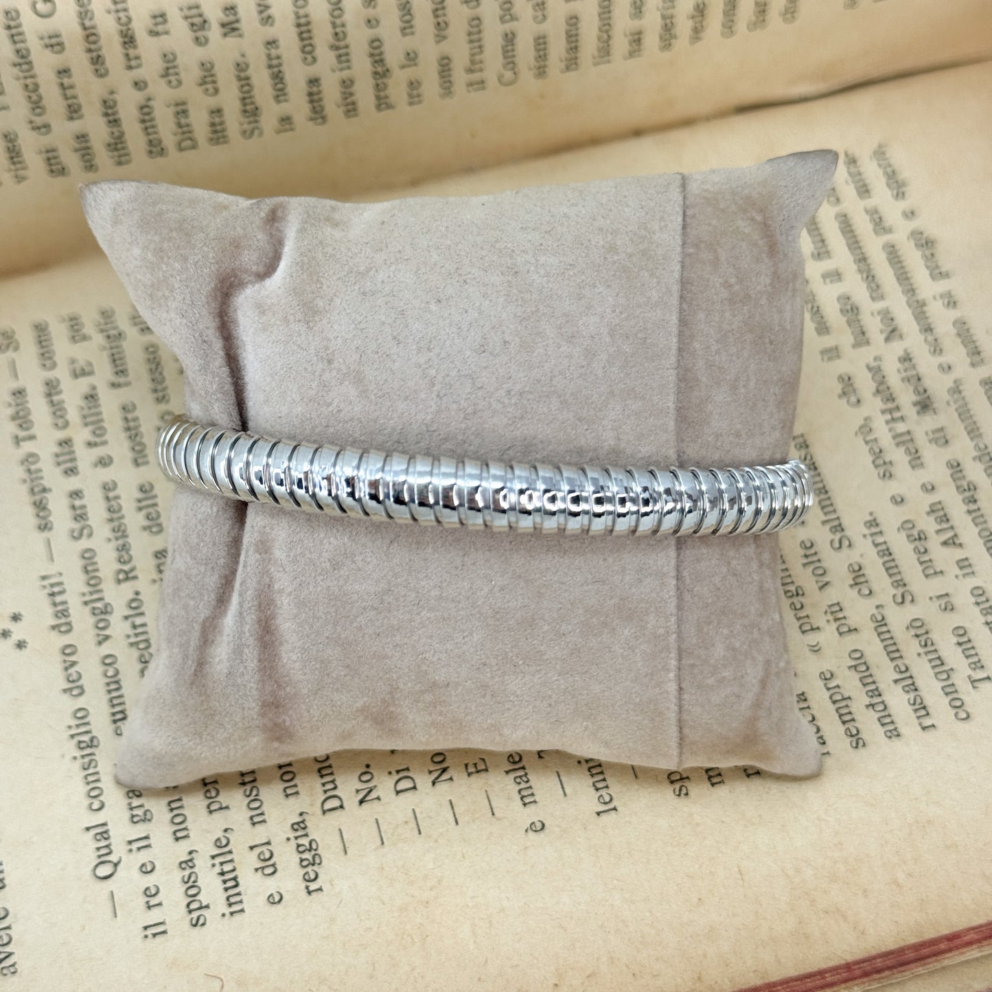 Bracciale contrarie serpentina con perle tonde finali - Lumiere Bijoux