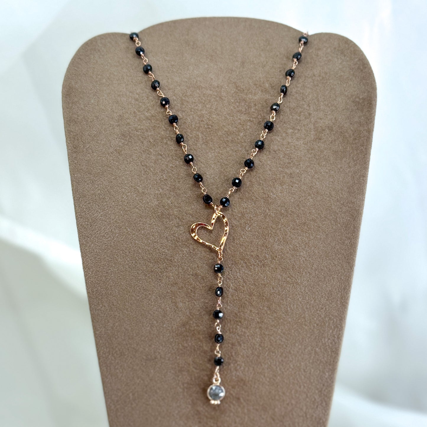 Collana Cristalli multicolore con soggetto in argento rosé e pietra Parigi - 45cm - Lumiere Bijoux